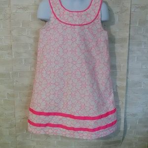 Maggie & Zoe neon pink white floral girl's dress